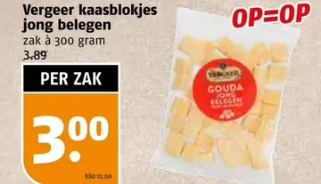 Aanbieding: Vergeer kaasblokjes jong belegen