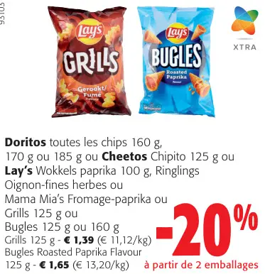 Offre: Doritos, Cheetos ou Lay's