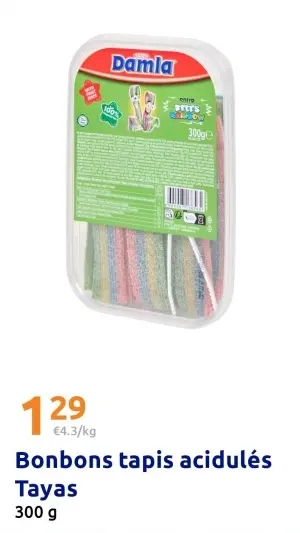 Offre: Bonbons tapis acidulés