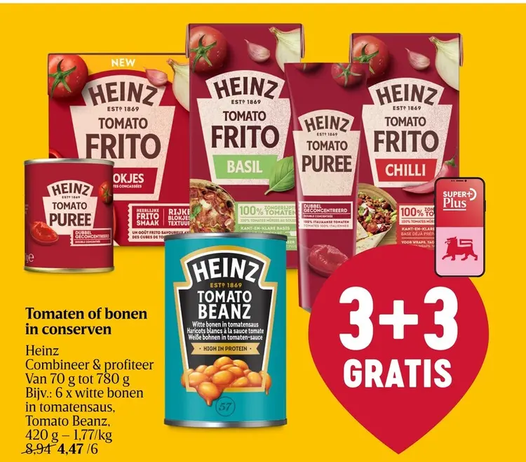 Promotie: Tomaten of bonen in conserven