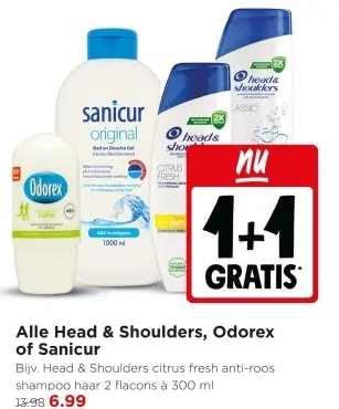 Aanbieding: Alle Head & Shoulders, Odorex of Sanicur
