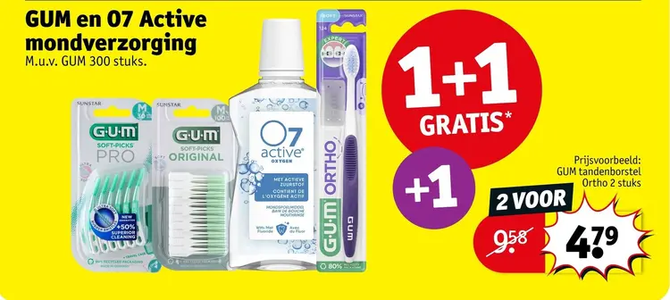 Aanbieding: GUM en O7 Active mondverzorging