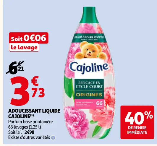 Offre: Adoucissant liquide