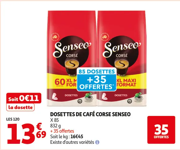 Promotie: Dossettes de café corse