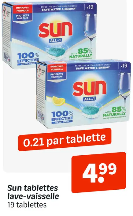 Offre: tablettes lave-vaisselle
