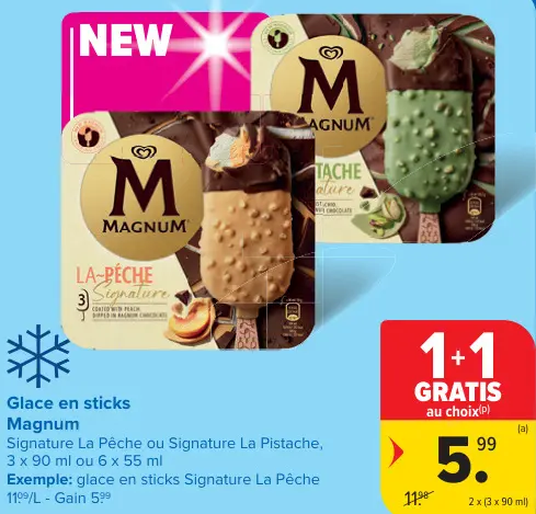 Offre: Glace en sticks