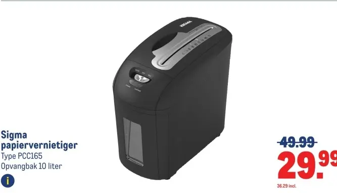 Aanbieding: papiervernietiger