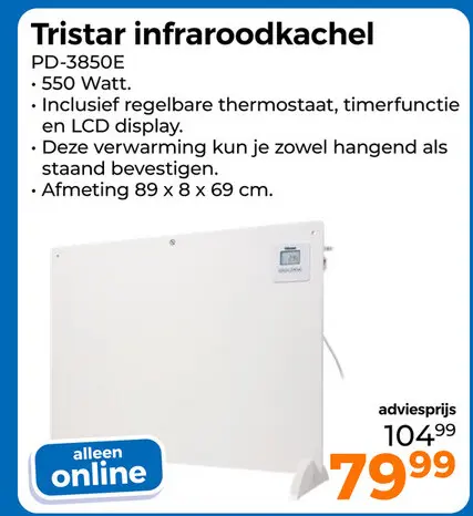 Aanbieding: Tristar infraroodkachel