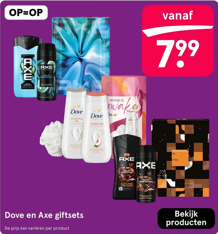 Aanbieding: Dove en Axe giftsets