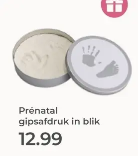 Aanbieding: gipsafdruk in blik