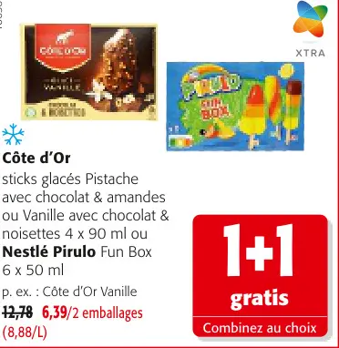 Offre: sticks glacés