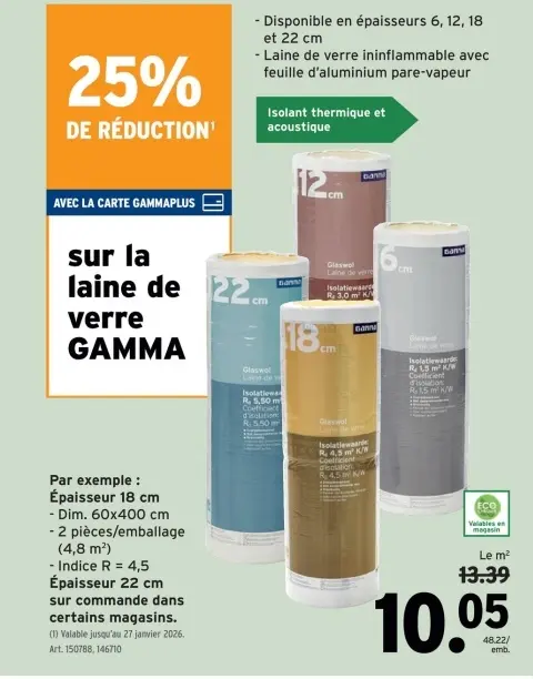 Offre: Laine de verre