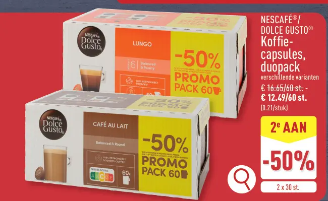Promotie: NESCAFÉ®/ DOLCE GUSTO® Koffie-capsules, duopack