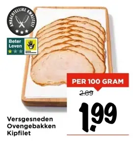 Aanbieding: Versgesneden Ovengebakken Kipfilet