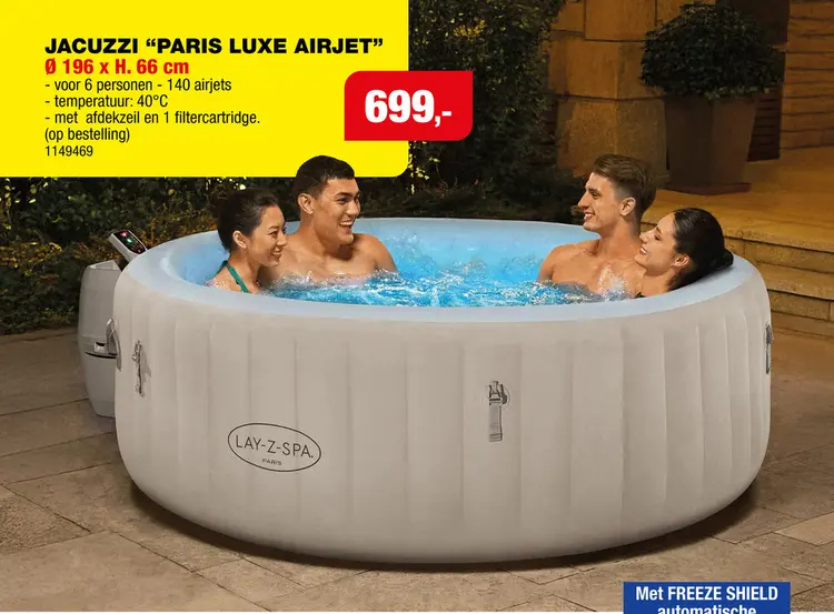 Promotie: Bestway Lay-Z-Spa Paris luxe Airjet 6