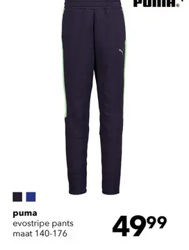 Aanbieding: Puma Evostripe DK B kinder joggingbroek blauw groen