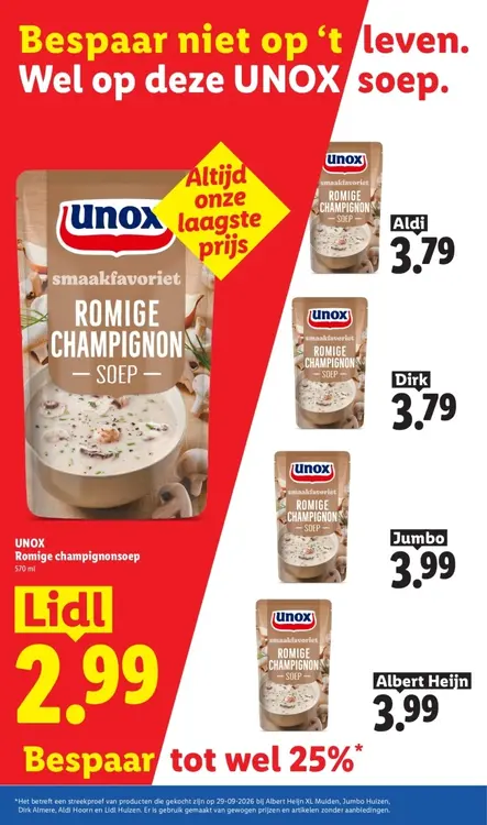 Aanbieding: Romige champignonsoep