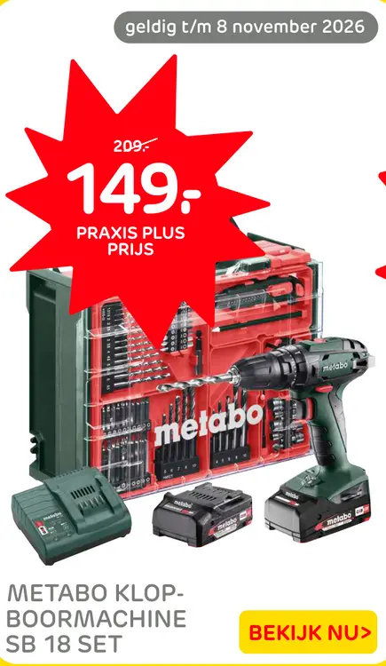 Aanbieding: Klopboormachine SB 18 Set