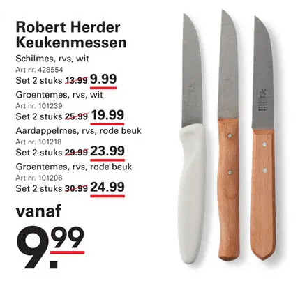 Aanbieding: Robert Herder Keukenmessen