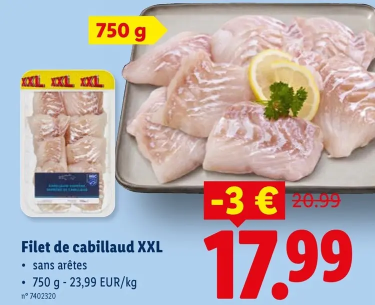 Offre: Filet de cabillaud XXL