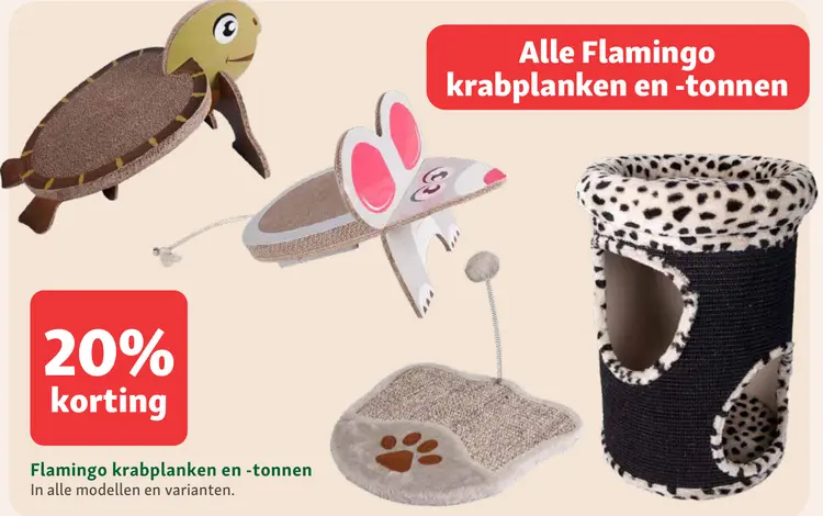 Aanbieding: Flamingo krabplanken en -tonnen