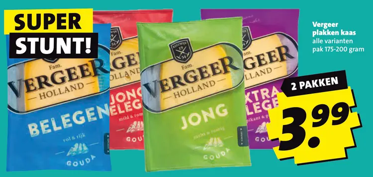 Aanbieding: Vergeer plakken kaas