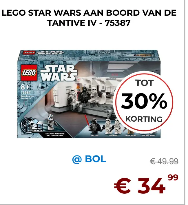 Aanbieding: Lego STAR WARS aan boord van de tantive iv - 