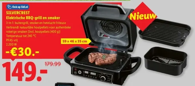 Aanbieding: Elektrische BBQ-grill en smoker