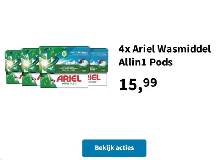Promotie: Ariel Wasmiddel Allin1 Pods