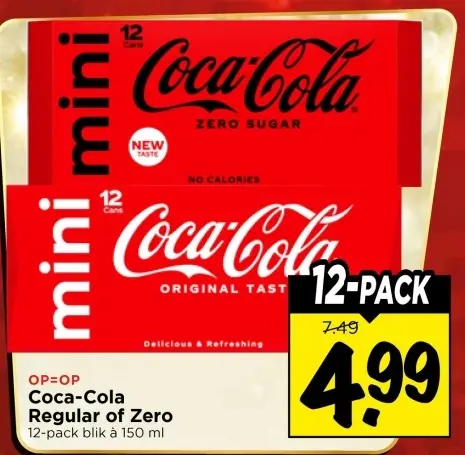 Aanbieding: Coca-Cola Regular of Zero
