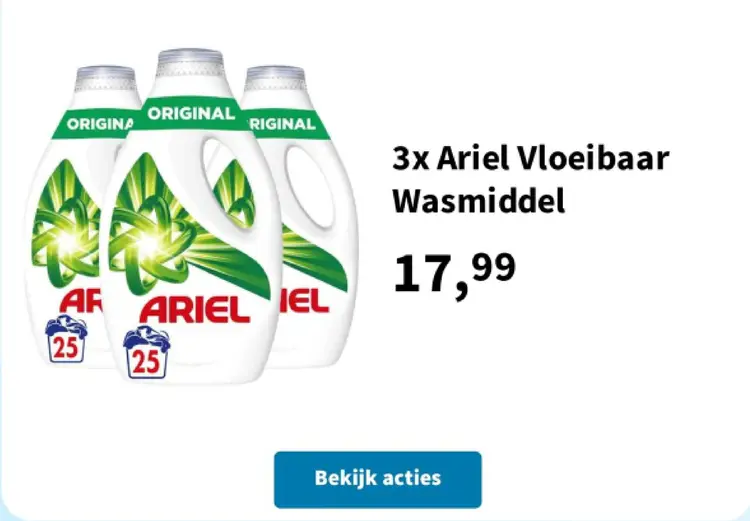 Promotie: Ariel Vloeibaar Wasmiddel
