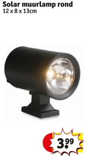 Aanbieding: Solar muurlamp rond