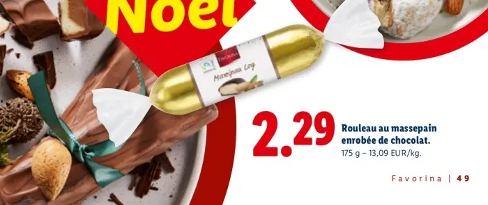 Offre: Rouleau au massepain enrobée de chocolat