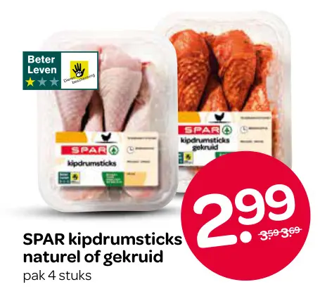 Aanbieding: Kipdrumsticks naturel of gekruid