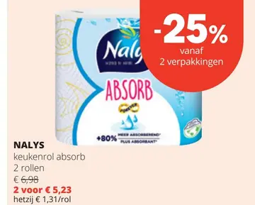 Aanbieding: NALYS keukenrol absorb