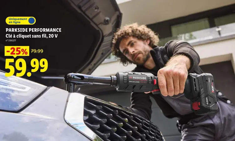 Offre: Clé à cliquet sans fil, 20 V