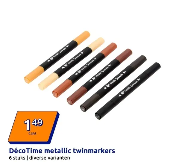 Aanbieding: DécoTime metallic twinmarkers