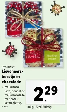 Aanbieding: Lieveheersbeestje in chocolade