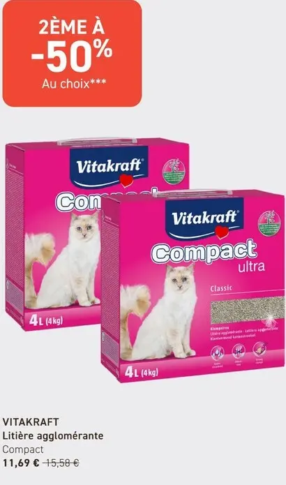 Offre: Litière agglomérante Compact