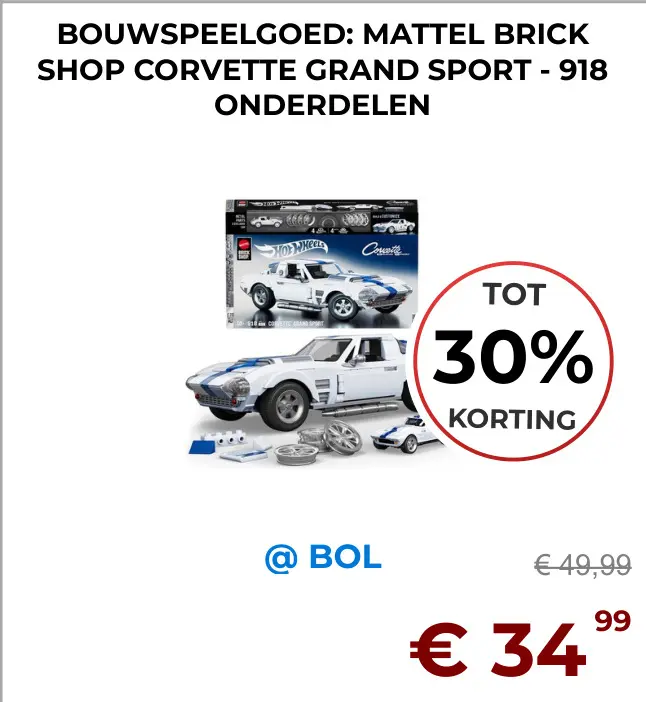 Aanbieding: Bouwspeelgoed: corvette grand sport