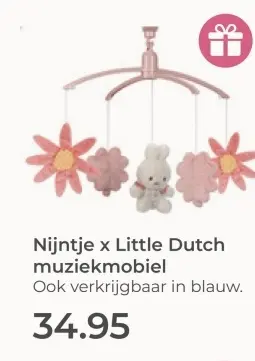 Aanbieding: Nijntje x Little Dutch muziekmobiel
