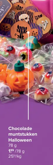 Promotie: Chocolade muntstukken Halloween