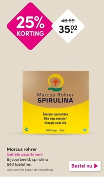 Aanbieding: Marcus Rohrer spirulina tabletten