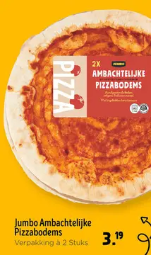 Aanbieding: Jumbo Ambachtelijke Pizzabodems 2 Stuks
