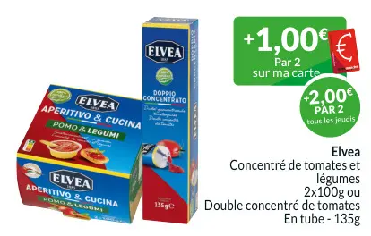 Offre: Concentré de tomates et légumes 
