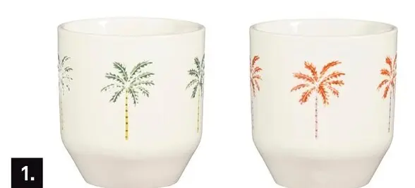 Aanbieding: Mokken met palmboomprint