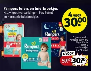 Aanbieding: Pampers luiers en luierbroekjes