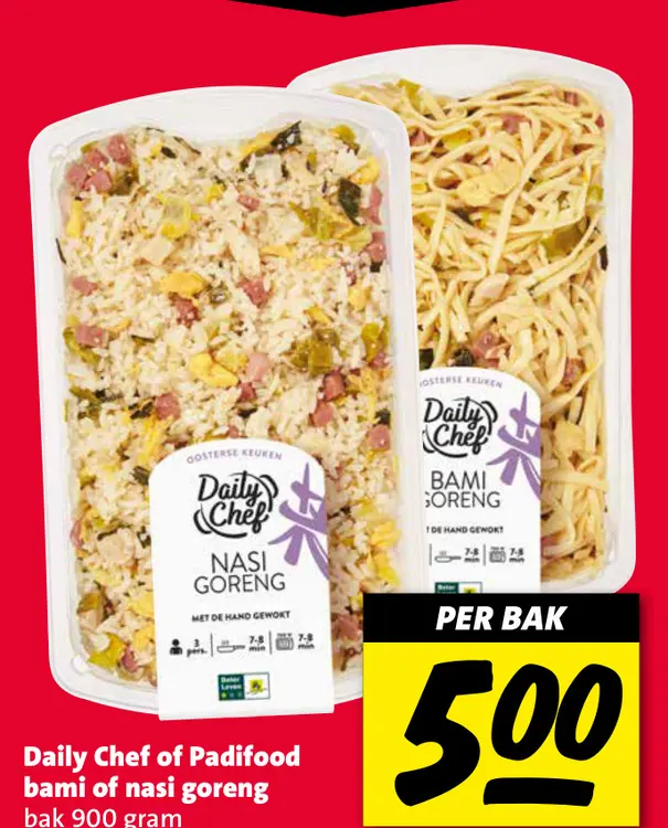 Aanbieding: bami of nasi goreng