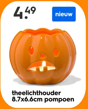 Aanbieding: theelichthouder pompoen