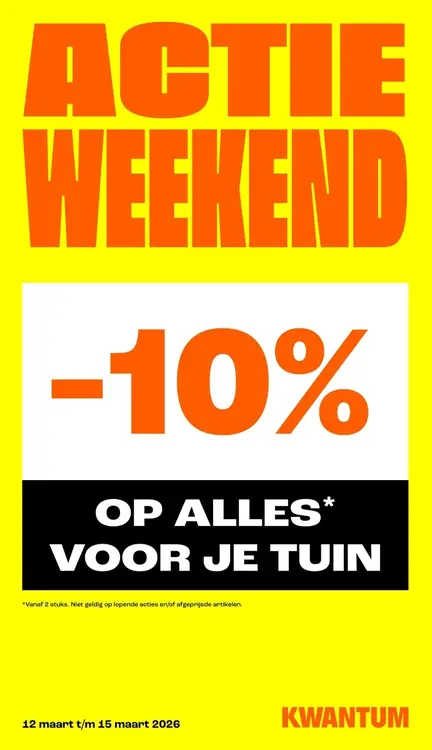 Promotie: Actie weekend -10% op alles voor je tuin